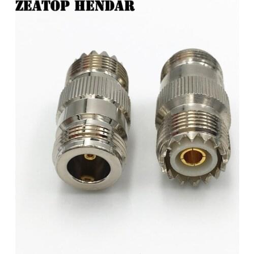 5Pcs Brass UHF SO239 PL259 Female Plug to N Type Female Jack RF Coaxial Straight Connector Adapter