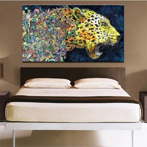 Abstract Cheetah Painting Leopard Posters and Prints Modern Animal Wall Art for Living Room Bedroom Decoration Pictures Cuadros