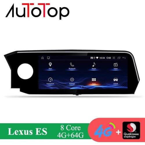 AUTOTOP 12.3" Android 10 Car Autoradio Player For Lexus ES ES200 ES250 ES350 ES300h 2018-2020 Car GPS Navigation Video Radio
