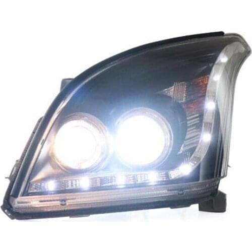 For 2003-2009 old domineering headlight assembly for Prado 2700/4000 modified xenon LED angel eye daytime running light