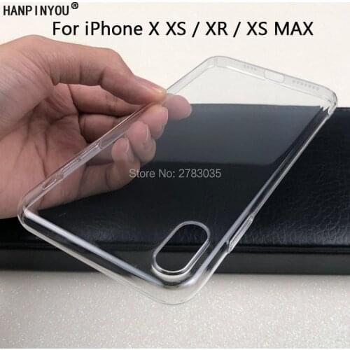 For Apple iPhone XS Max X XR iPhonex Glossy Snap Phone Case Crystal Invisible Hard PC Full Cover Clear Camera Protect Back Shell