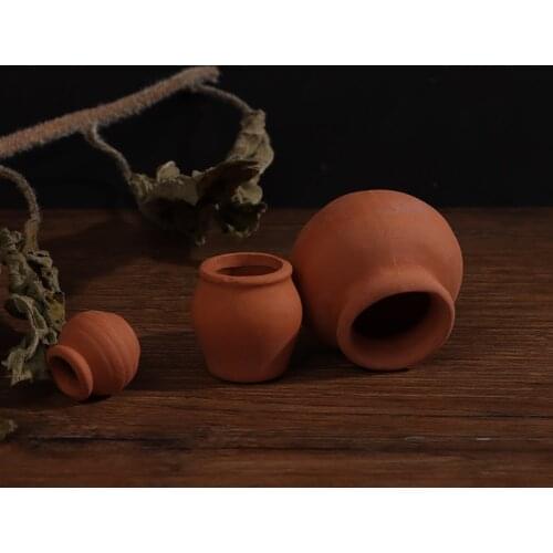Hot sale 1:12 Dollhouse Miniatures Decora Vase Mini Terracotta Flowers Pot DIY Dollhouse
