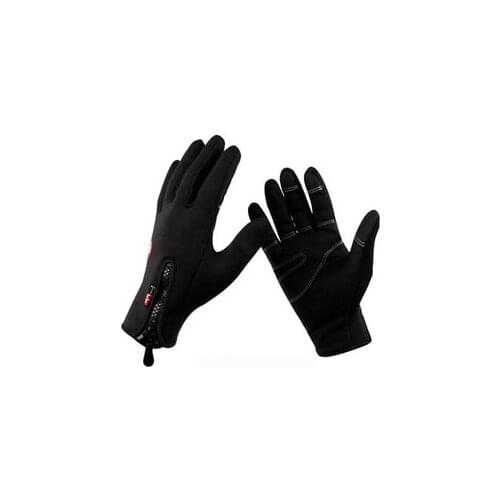 Black Ski gloves warm skiing and riding gloves Motorcycle gloves outdoor Wind and Waterproof cotton gloves