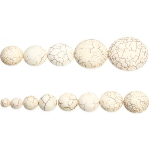 Fashion 10Pcs/Pack Cabochons Beads Semi-precious White Color Stone Cabochons Tap Stick Hand Materials DIY Accessories 6-30mm