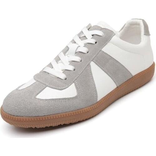 ZFTL New mens casual shoes German training shoes man sports shoes lace-up vintage Genuine leather Sneakers male Loafers