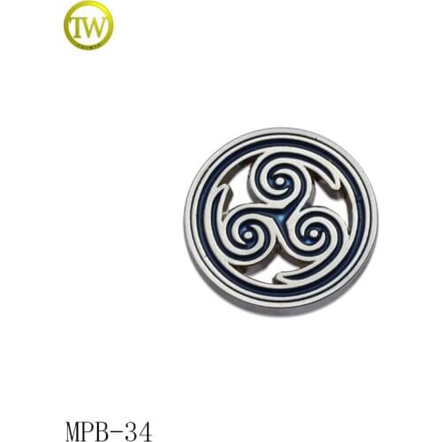 Custom silver Plated logo engraved Pin Lapel Pin Badge with butterfly pin