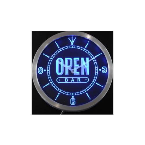Nc0420 OPEN BAR Beer Home Neon Light Signs LED Wall Clock