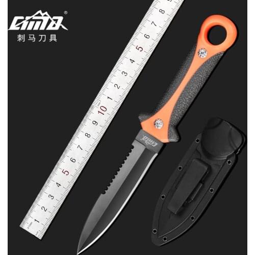 CIMA A16 diving knife with ABS non-slip handle with ABS scabbard suitable for wild diving camping outdoor survival