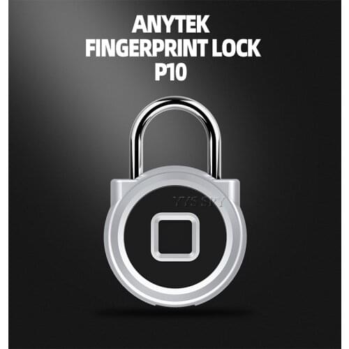 P10 Keyless USB Rechargeable Safe Security Smart Fingerprint Lock Padlock Quick Unlock Door Lock Electronic Finger Print Scanner