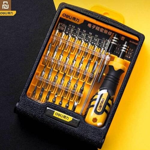 Original Youpin Deli 33 in 1 Electronic Precision Repair Set Extension Rod Non-slip Handle for repairing smart phones Components