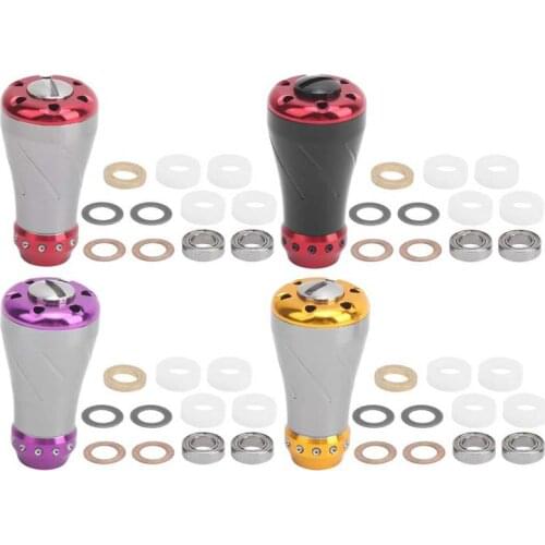 Fishing Reel Handle Metal Knob Fishing Wheel Rock Arm Grip Knob Accessory for S/D Bait Casting Spinning Reel Replacement Parts