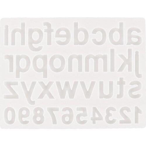 Crystal Epoxy Resin Mold Alphabet Letter Number Pendant Casting Silicone Mould