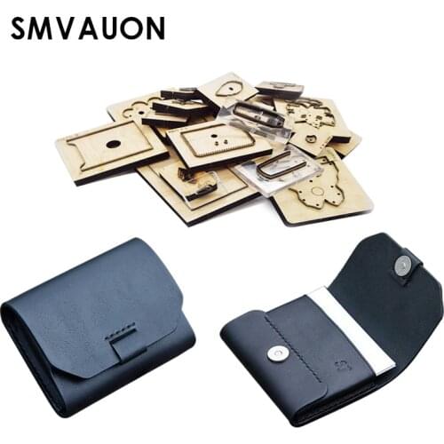 SMVAUON Wooden Die Cutting Mold Diy Hand-made Leather Card Bag Card Holder Mold Tools Suitable For Die Cutting Machine