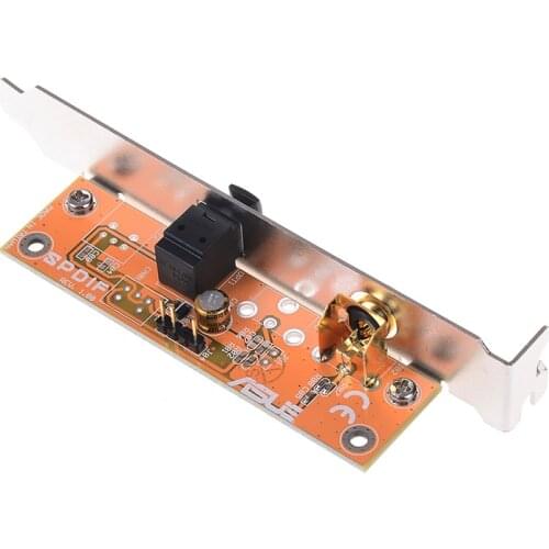 SPDIF Optical and RCA Out Plate Cable Bracket for PC Motherboard Cable Adapter Stock