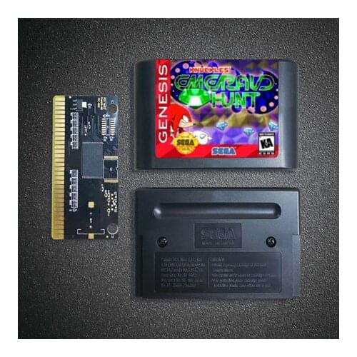 Knuckles Emerald Hunt - 16 Bit MD Game Card for Sega Megadrive Genesis Video Game Console Cartridge