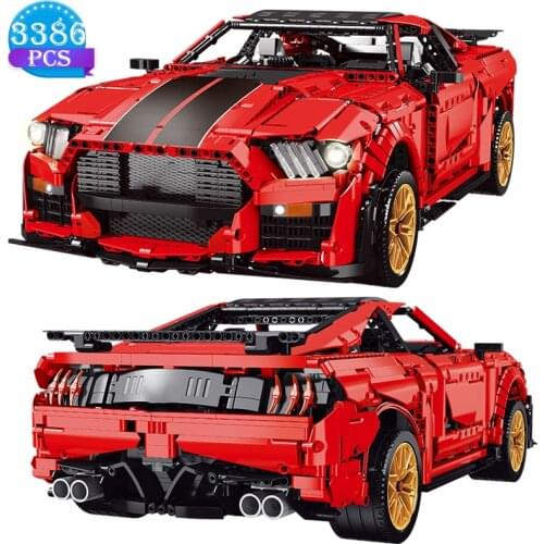 Technical Ideas Famous Sport Car Building Blocks Diy Assemble Racing Vehicle Model Bricks Set Boy Toys Birthday Gift for Friends