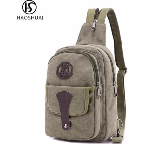 Unisex New Casual Canvas Chest Bags Men Women Shoulder Bags Casual Messenger Bags Fashion Travel Bags