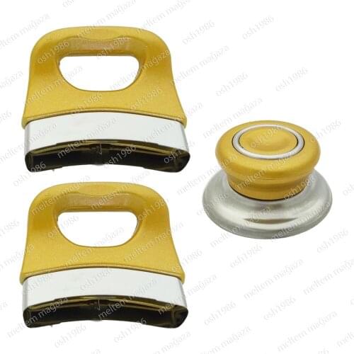Universal Replacement Cookware Kitchen Accessory Knob Screw Handle Pan Hand Grip Handle Cover 1 SET Gold Yellow HT-TT0001-13