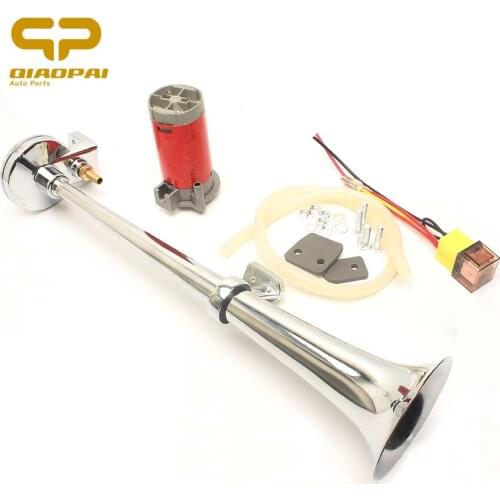 Universal Single Tube Air Horn 12V /24V 150DB Super Loud Compressor Air Horn For Car Trucks Boat Motorcycle Trumpet Kit Relay