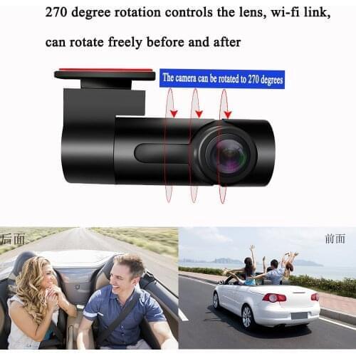 Dash Cam 1080P Speed & Coordinates WiFi GPS Car Dash Camera Mini Hidde Full Hd 1080P Auto Night Vision DVR 360 Rotation