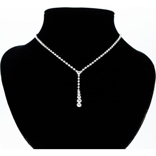 YFJEWE Water Stylish Wedding Clavicle Necklaces Choker Necklace Women Full Rhinestone Pendant Jewelry Collar Necklace N357