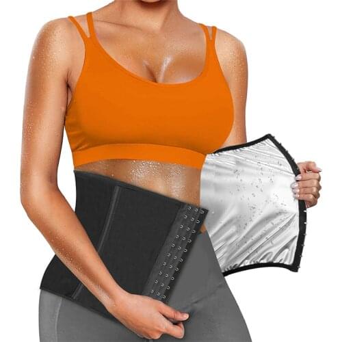 Womens Heat Trapping Waist Trainer Body Shaper Belt Polymer Thermo Waist Cincher Elastic Tummy Control Girdle Trimmer Corset