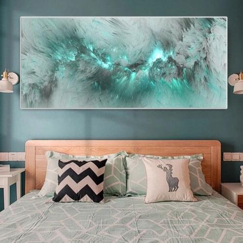 ZY ART Abstract Landscape Oil Paintings HD Print on Canvas Colorful Cloud Wall Art Hanging Pictures for Modern Home Room Decor
