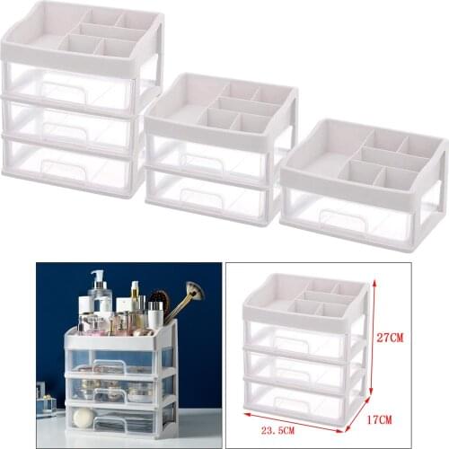 1/2/3 Layer Plastic Comestic Storage Box Makeup Organizer Brush Storage Box Jewelry Case Sundries Holder Jewelry Organizer Box