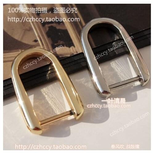 1.8CM wide use DIY grade leather bag leather accessories leather U-shaped D activities with screw pin buckle clasp deduction