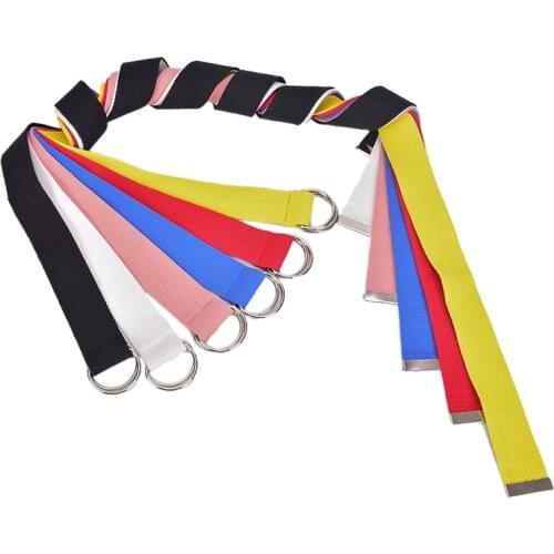 1 Pcs 130cm*3.8cm Fashion Metal Buckle Double Rings Nylon Canvas Strap Casual Waistband Women Waist Belt