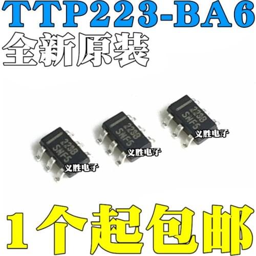 10 pçs/lote TTP223-BA6 223B SOT23-6 IC Em Stock