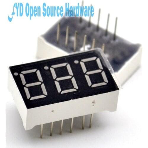 10pcs 3bit 3 bit Common Cathode Digital Tube 0.36" 0.36 inch Red LED Digit 7 Segment