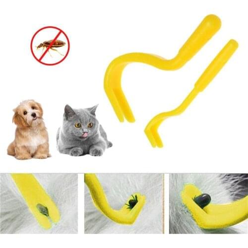 2pcs Pet Cats Dog Tick Removal Tool Flea Louse Clipper Repeller Cleaning Mites Twist Hook Remover Anti Flea Pet Supplies kills