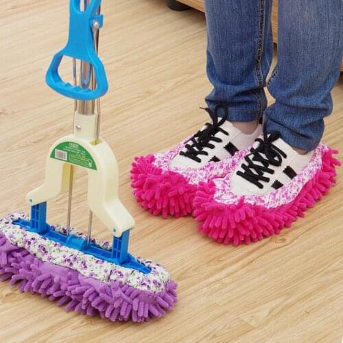 2pcs Floor Mopping Shoe Cover Floor Mopper Slipper Home Floor Cleaner Cleaning Foot Socks