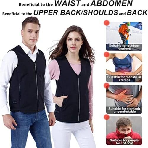 2021 Winter Warm women Jacket Heated Vest USB Heated Vest Electric Heating Jacket Body Warmer Heating Pad for Women Heating Vest