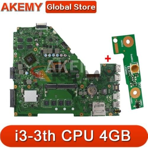 Akemy X550CC Motherboard i3-3217 CPU 4GB GT720M 2GB For Asus X552C R510C R510C Y582C laptop Mainboard X550CC Mainboard