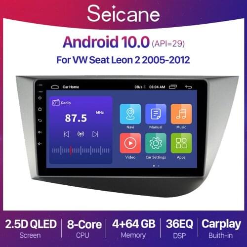 Seicane 9 Inch Android 10.0 2+32G Car Radio GPS For VW Seat Leon 2 2005-2012 Multimedia Video Player no 2 din autoradio GPS