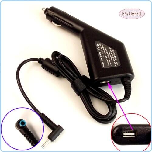 Laptop Car DC Adapter Charger Power Supply + USB Port for HP Envy 17-j010tx 17-j011nr 17-j011sp 17-j029nr