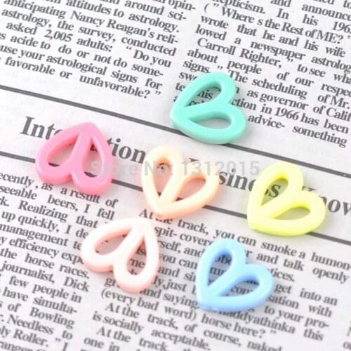 Free Shipping! Acrylic Heart Spacer Beads Peach Hearts Round Mixed Lucky Color 17x16mm,150PCS