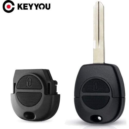 KEYYOU for Nissan Key Shell 2 Button Replacement Auto Car Case Fob Cover For Nissan Micra Almera Primera X-Trail