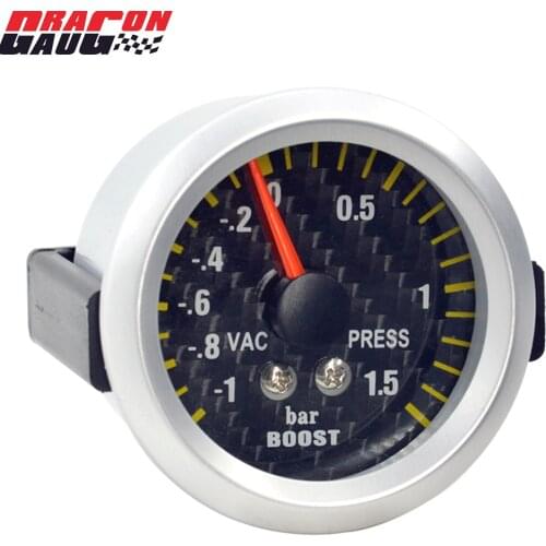 Dragon 52mm Auto Car Mechanical Boost Gauge Vacuum Turbine Press Pointer Meter Unit -1~1.5 BAR Free Shipping