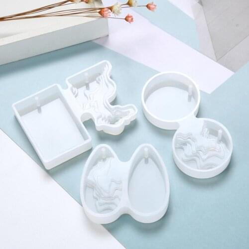 Childrens Creative Water Drop Handmade DIY Crystal Mold Creative Island Field Gypsum Pendant Concrete Epoxy Silicone Ladde V6W7
