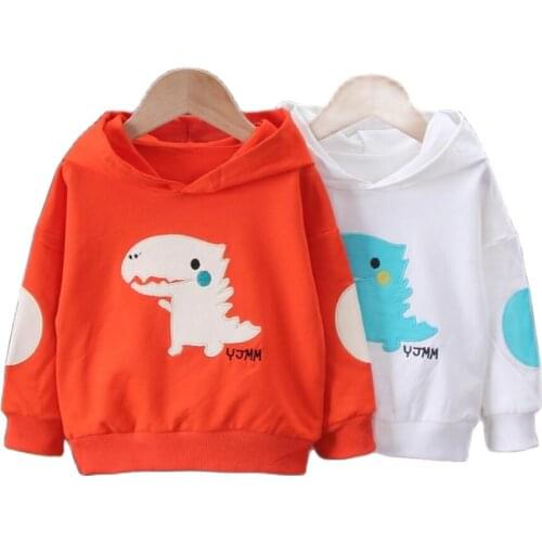 Childrens Clothing Boys sport clothes Autumn Unisex Cotton Dinosaur Coat Full Sleeve Hooded jacket Boys Kids Sweater