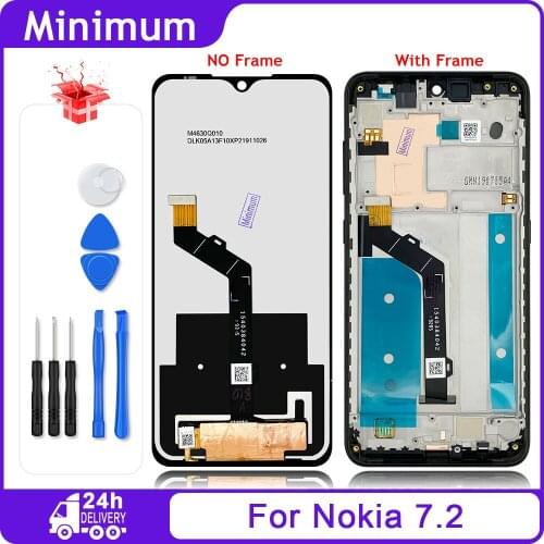 For Nokia 7.2 N7.2 TA-1196 6.3" LCD Display Touch Screen Digitizer Assembly For Nokia 6.2 N6.2 TA-1198 TA-1200 TA-1187 TA-1201