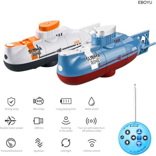 EBOYU LSRC 3311S Mini RC Submarine 6CH Speed Radio Remote Control Submarine Electric RC Boat for Kids Children Toy
