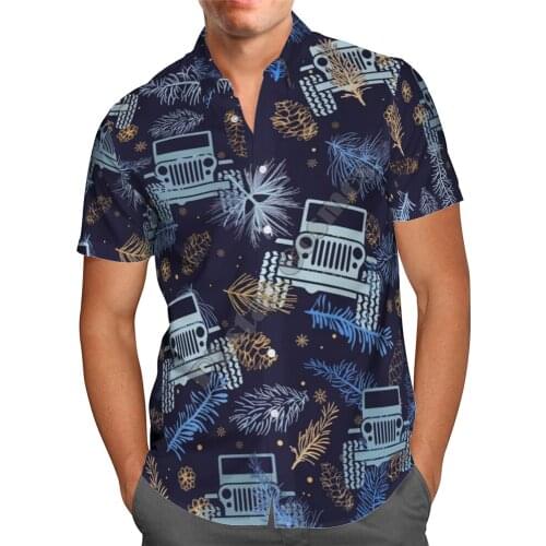 Hawaii Shirt Hawaiian beach summer Flowers Car Printed 3d Mens Shirt Harajuku Tee hip hop shirts 14