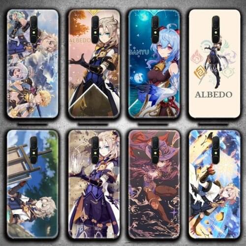 Genshin Impact Albedo Game Phone Case For Oppo A5 A9 2020 Reno2 z Renoace 3pro A73S A71 F11