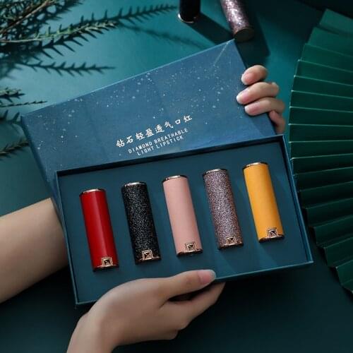 DROHOO Lipstick Starry Sky Carved Long-lasting Moisture Silky Chinese Style Lipstick Gift Box Color Rendering Lips Beauty Makeup