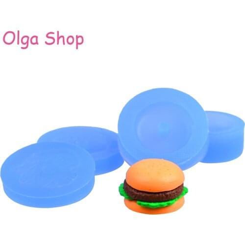 GYL152/GYL153/GYL154/GYL155 One Set 4Pcs 3D Hamburger Silicone Mold - Polymer Clay King Ring Jewelry Resin Candy Chocolate Soap