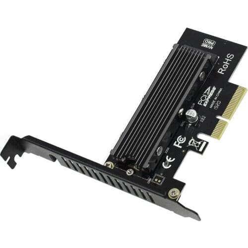 JEYI Combo Cooling Warship for Nvme Heatsink + SK4 m.2 SSD to PCIE 3.0 X4 Adapter Card M Key Support PCI Express PCI-e X8 X16